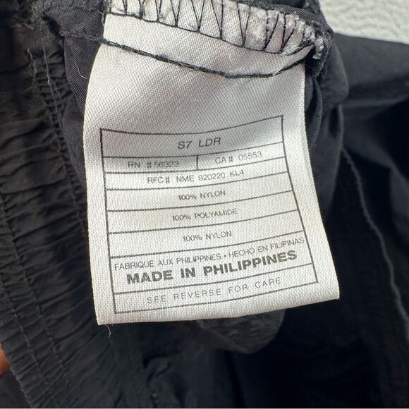 Vintage Nike Swooshy Pants Mens XXL Black Nylon Elastic Waist Joggers Activewear - Picture 14 of 15